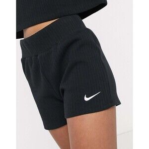 Nike Premium Ribbed Black Booty Shorts Size Small
